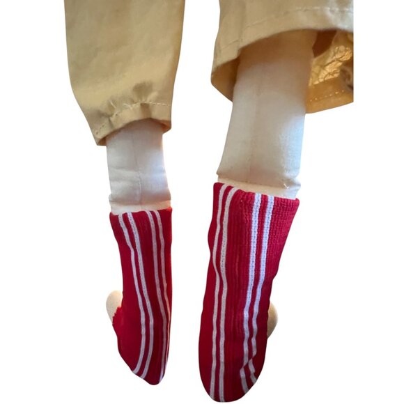 Handmade SIGNED Raggedy Ann Folk Art Cloth Doll — Primitive Americana Decor 21” - Picture 10 of 11